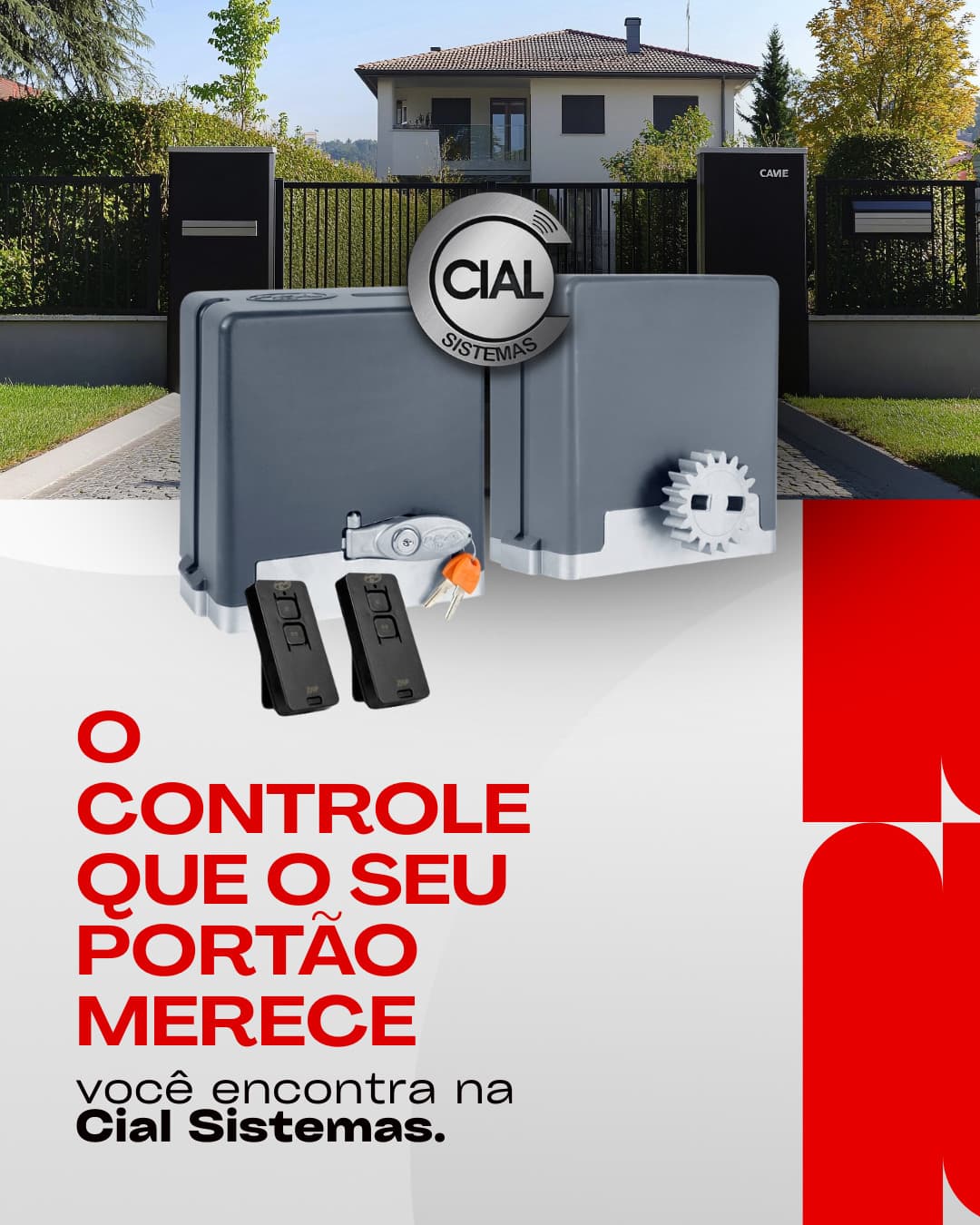 Motor de portão automatizado pela Cial Sistemas