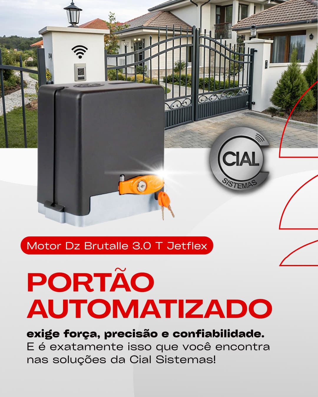 Kit de motor, controles e placa para portão