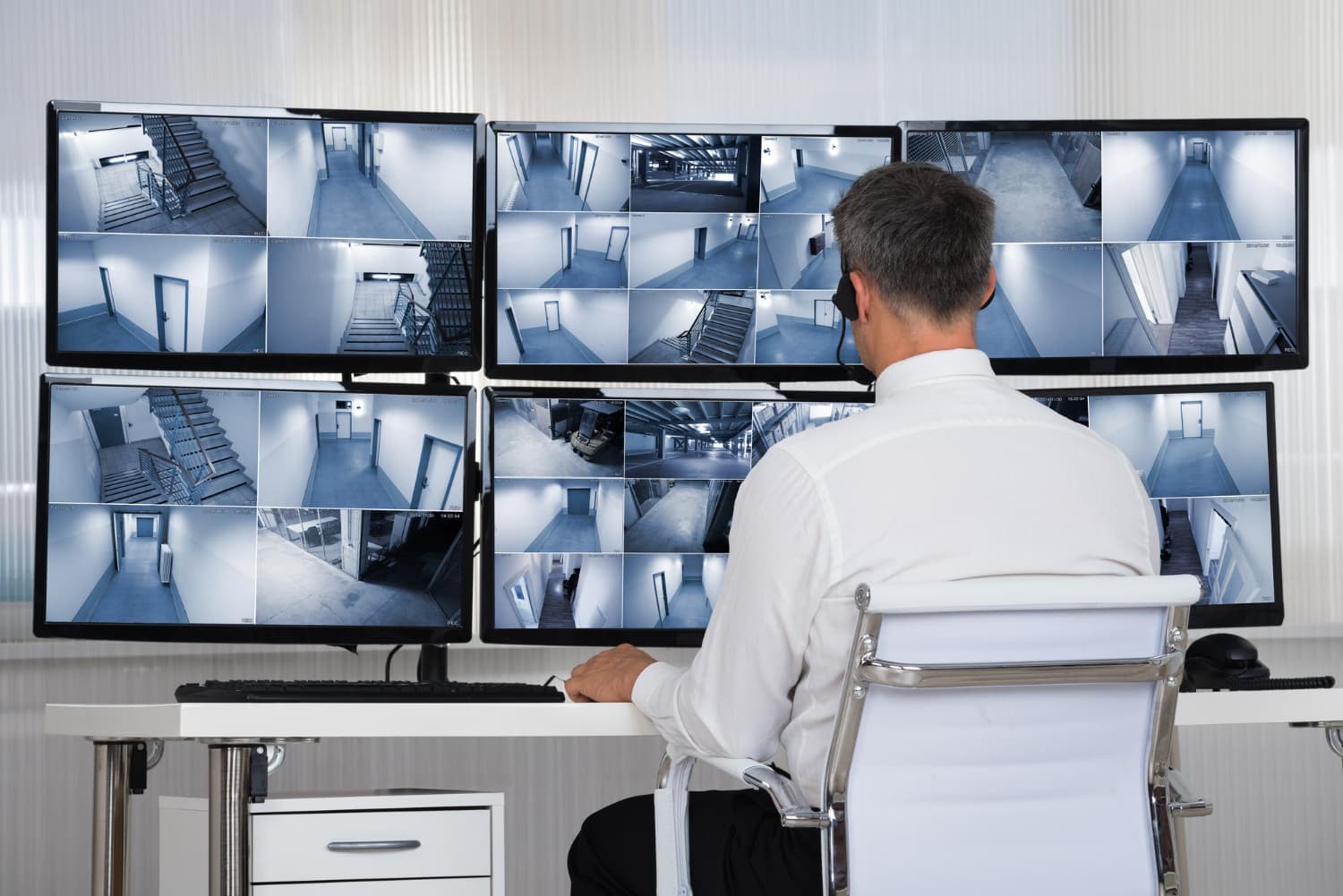 Sala de segurança e monitoramento