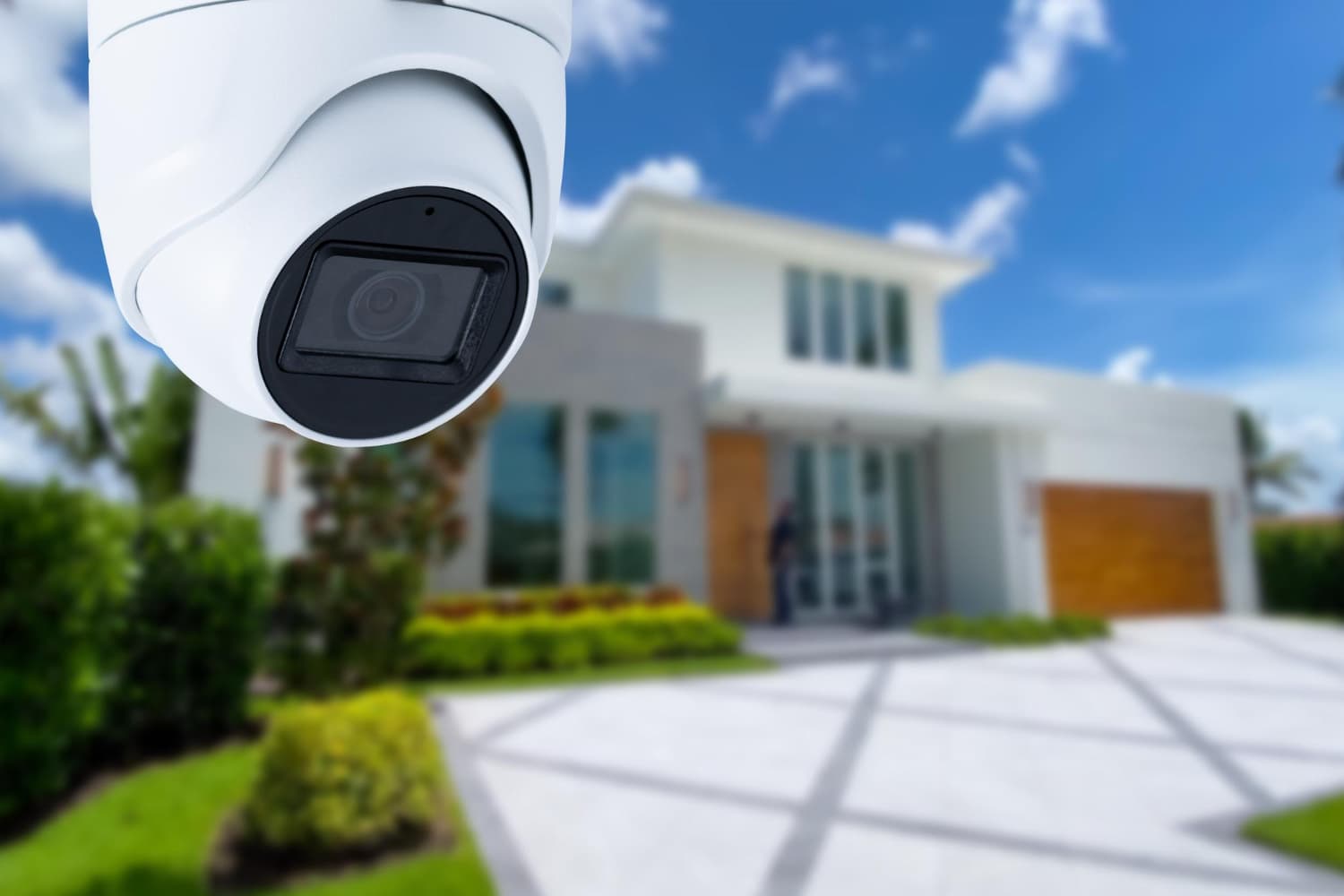 Ambiente com câmera de segurança e monitoramento